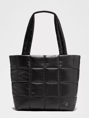 GREAT CONDITION - lululemon athletica Black Quilted Puffer Tote